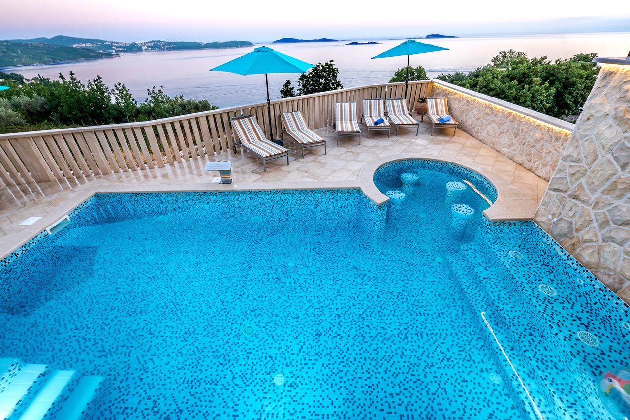 Villa Sunset Mlini Bagian luar foto